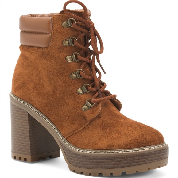 Olivia Miller Shoes - Olivia Miller Lug Heel Tall Heel Boots, Sz 8.5